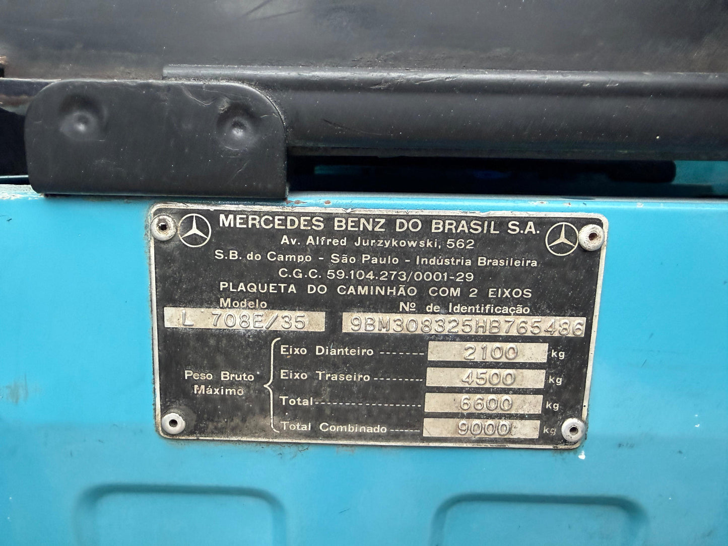 MERCEDES BENZ 708 1987 ORIGINAL