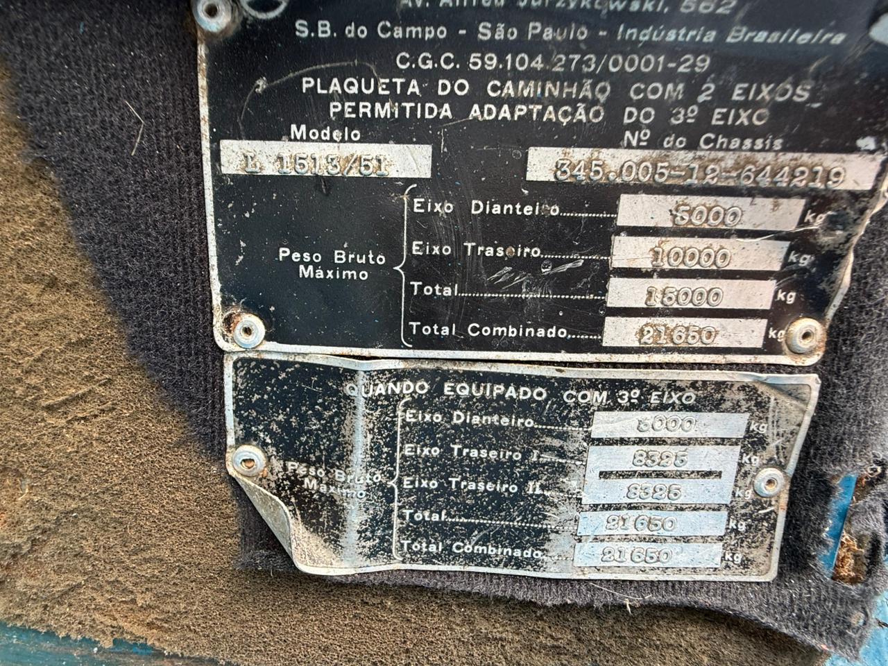 CACAMBA 1516 TOCO 1984